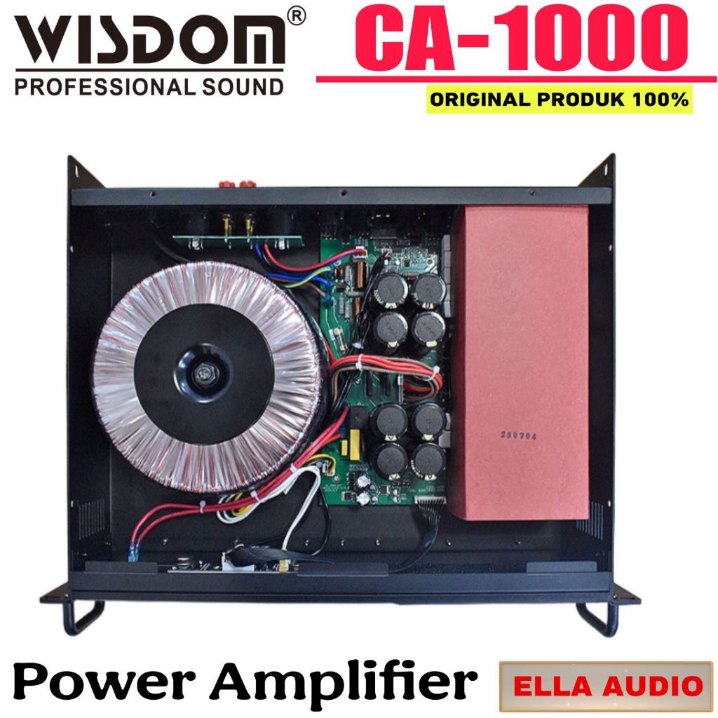 Power Amplifier Wisdom CA1000 CA-1000 Amplifier 2-Channel Wisdom CA 1000