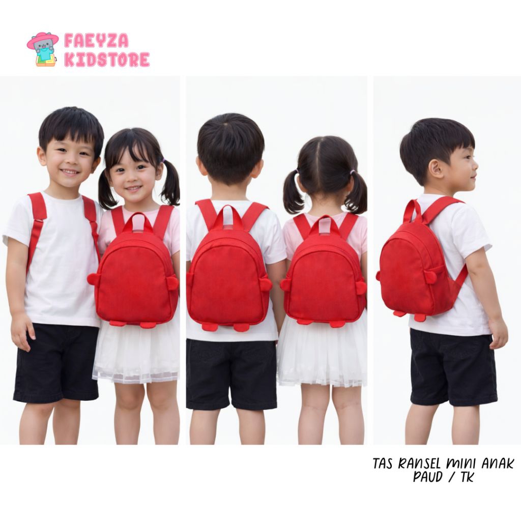 Tas Mini Anak Polos - Tas Sekolah Anak Tk Paud Polos