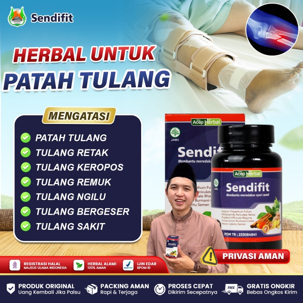 Obat Patah Tulang, Tulang Retak, Tulang Bengkok, Tulang Bergeser, Tulang Keropos - Sendifit Asli