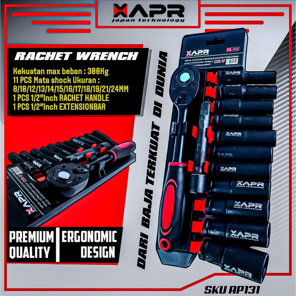 Apr Rachet Sock Set Titanium Promo 8mm-24mm
