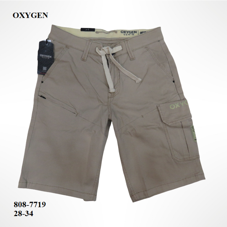 CELANA CARGO  SHORT SLIM  PRIA NON STRETCH  MEREK OXYGEN ART : 808-7719 PRICE Rp.558.600