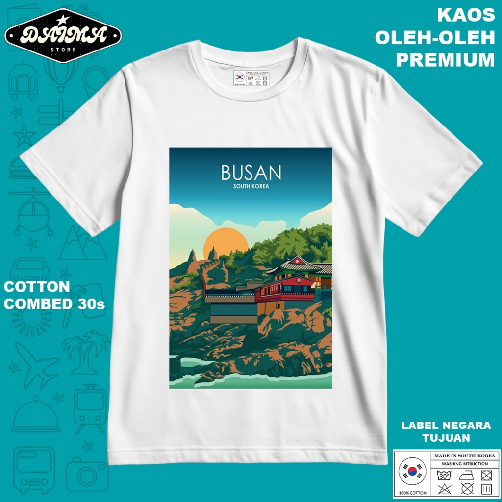 KAOS OLEH OLEH KOREA 36 PAKAI TAG LABEL KOREA ASLI BAJU SOUVENIR PREMIUM GIFT