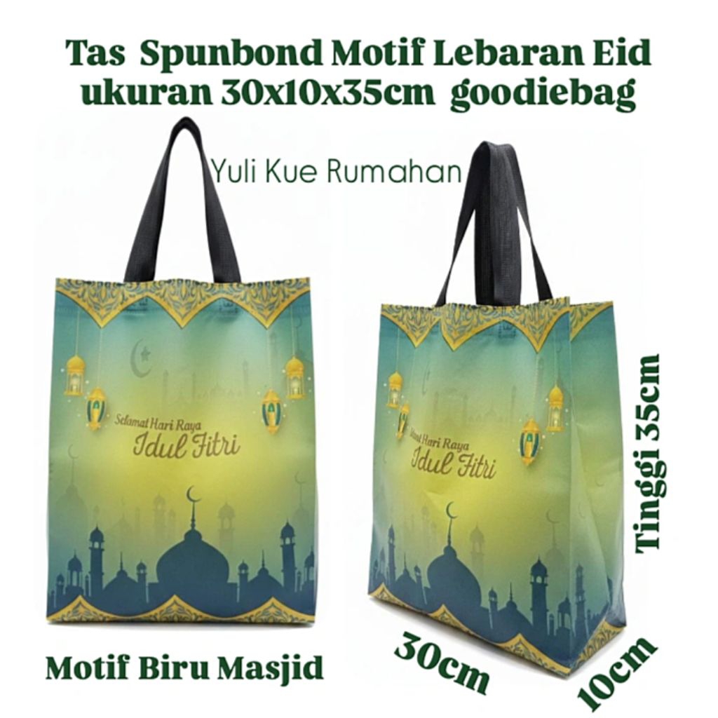Tas Spunbond Lebaran Eid Ukuran Tas 30x10x35cm Goodiebag