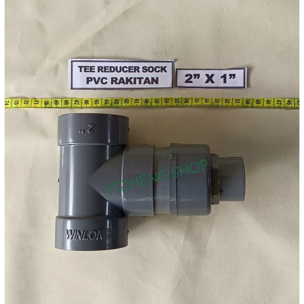 TEE REDUCER SOCK 2 X 1 INCH PVC RAKITAN