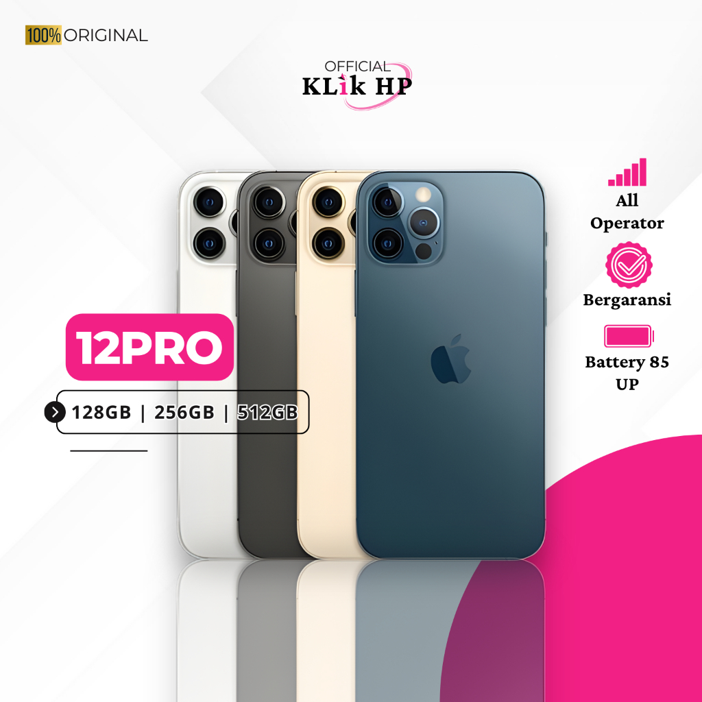 iPhone 12 Pro Like New Fullset - Resmi - Bergaransi 128GB 256GB 512GB
