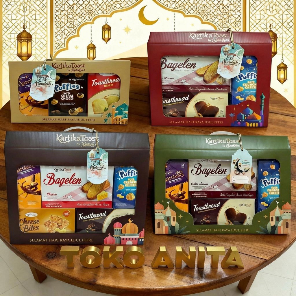 Paket kue parcel lebaran edisi idulfitri kirim hadiah kartikasari parsel cantik eklusif free kartu u