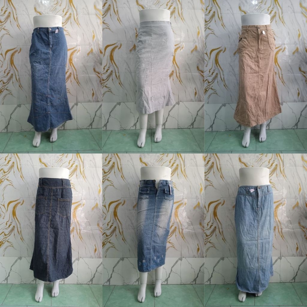 ROK JEANS PANJANG // ROK PANJANG // ROK WANITA // ROK JEANS MURAH // ROK SOFT JEANS
