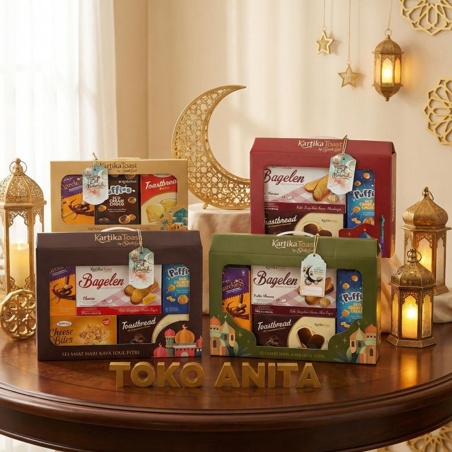 Paket kue lebaran hampers kartika sari toast parcel free kartu ucapan selamat paket parsel siap