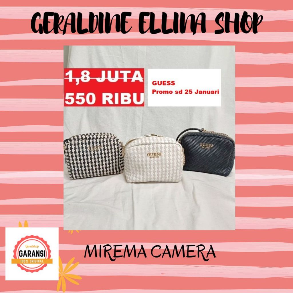 Tas Wanita Guess 100% Original SALE sling bag seri MIREMA CAMERA