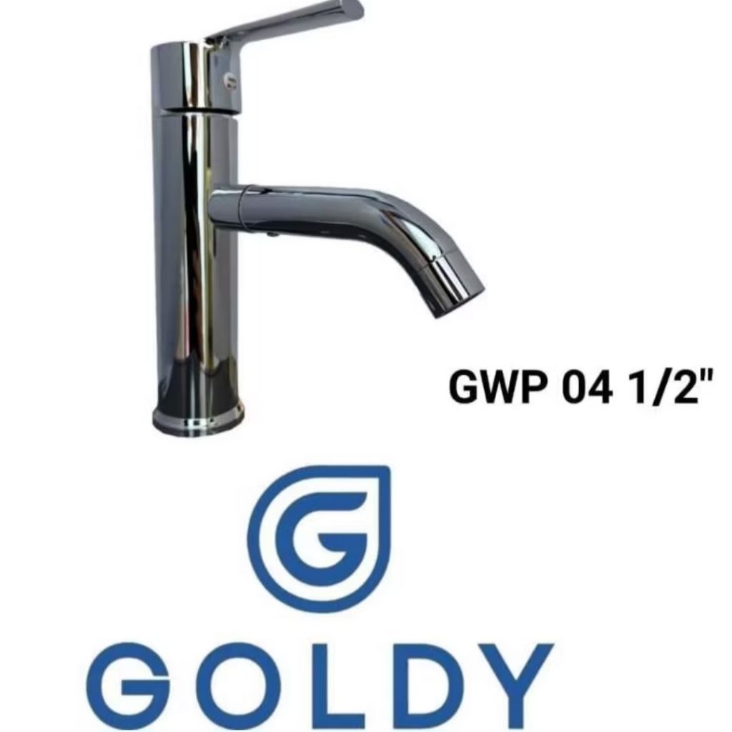 Kran Wastafel / Kran Cuci Piring Lubang Bawah GWP 04 1/2" GOLDY