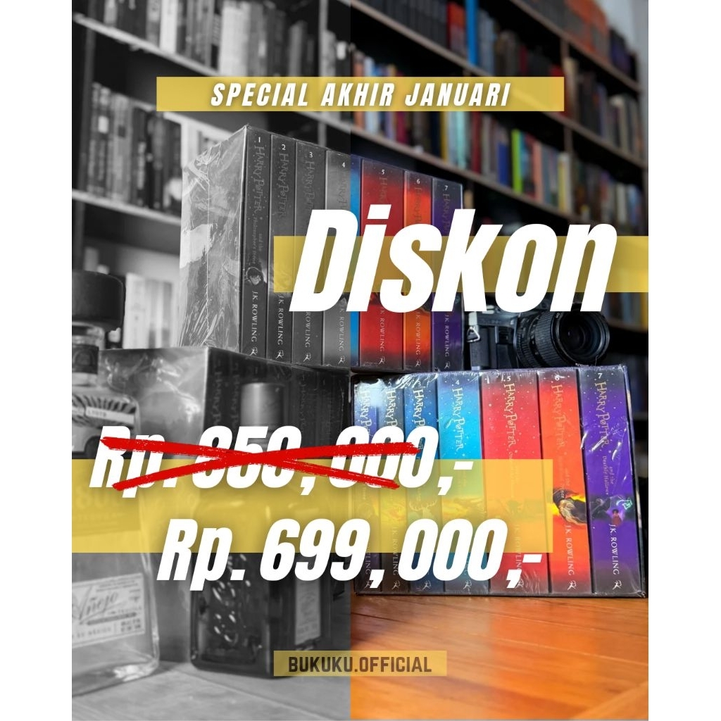 Novel Harry Potter Complete Fullset Jilid I - VII (English)