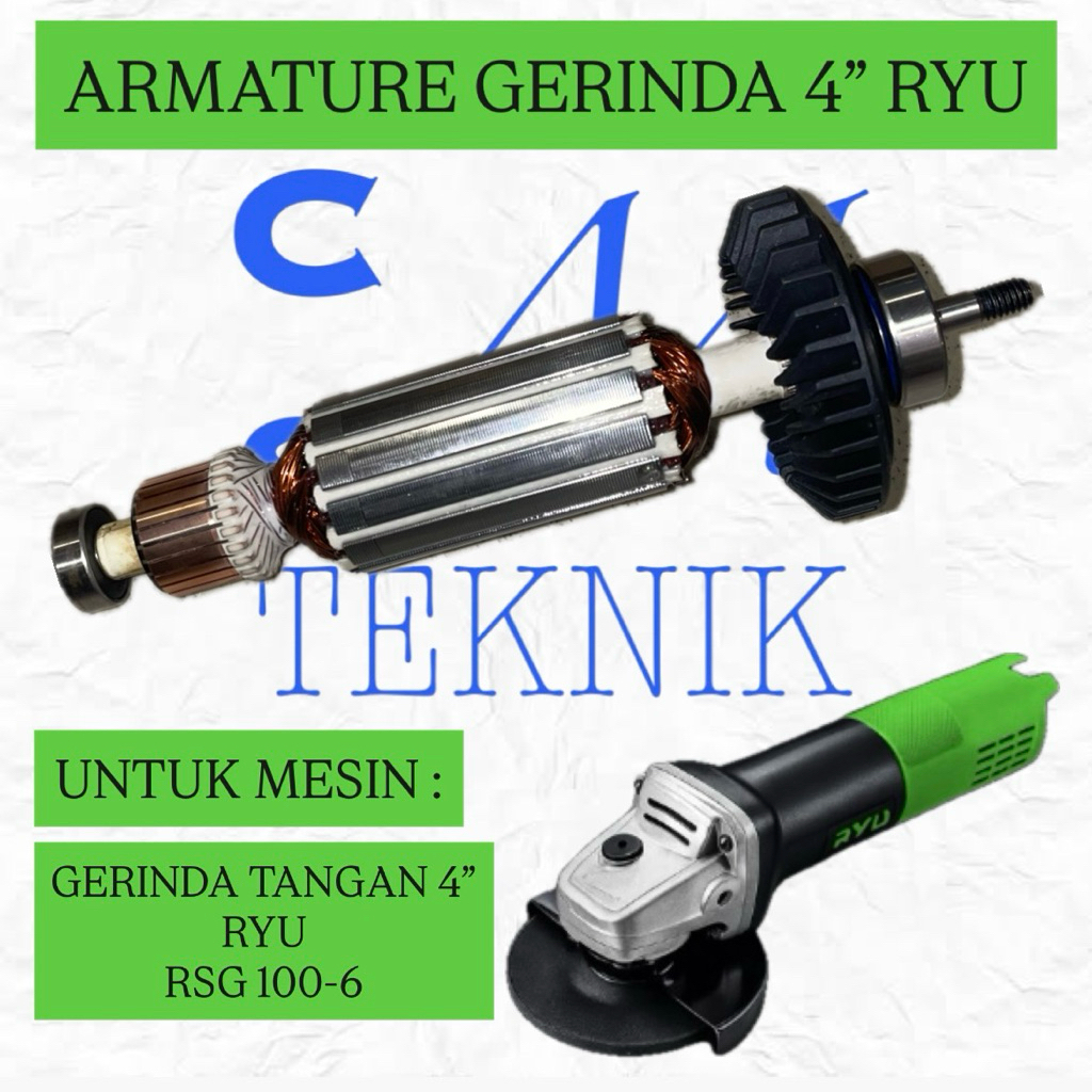 ARMATURE ANGKER MESIN GERINDA TANGAN RYU RSG100-6 ANGKER GERINDA RYU RSG100-6