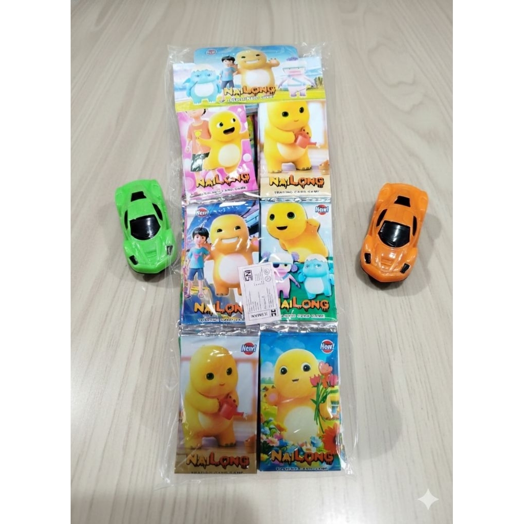 12pcs kartu foil nailong/kartu tepuk bergambar dino