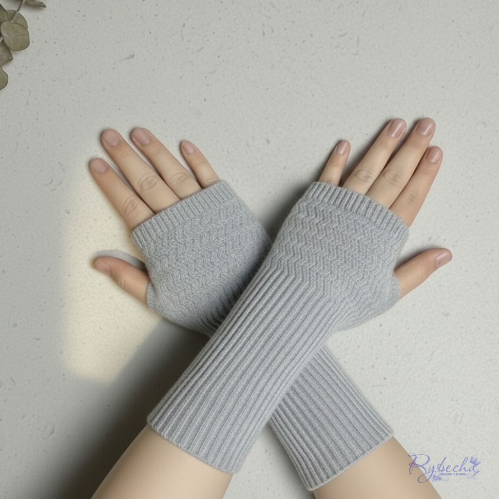 Manset Tangan Pendek Handsock Jempol Rajut Wanita