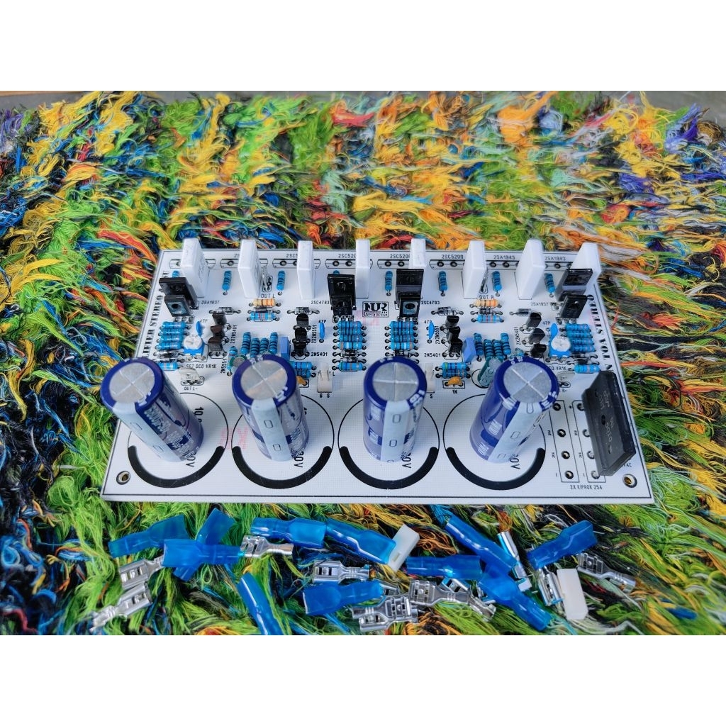 Kit driver power horen toa stereo ples Elko PSU dan dioda sisir tanpa Tr final