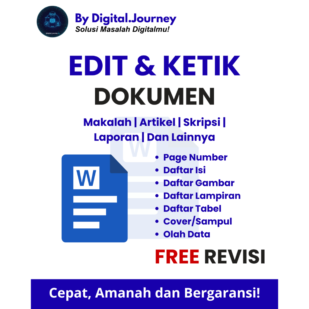 JASA EDIT & KETIK DOKUMEN WORD – MAKALAH | ARTIKEL | SKRIPSI | LAPORAN