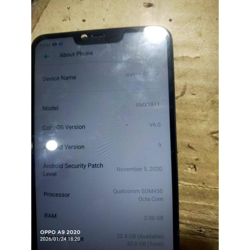 MESIN REALMI C1 RAM 2/32 MINUS LCD