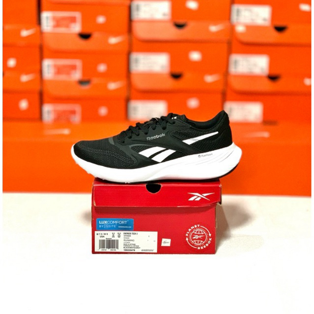 SEPATU REEBOK ENERGEN TECH 2 BLACK WHITE ORIGINAL || 100228478 || SEPATU HITAM || SEPATU HITAM PUTIH