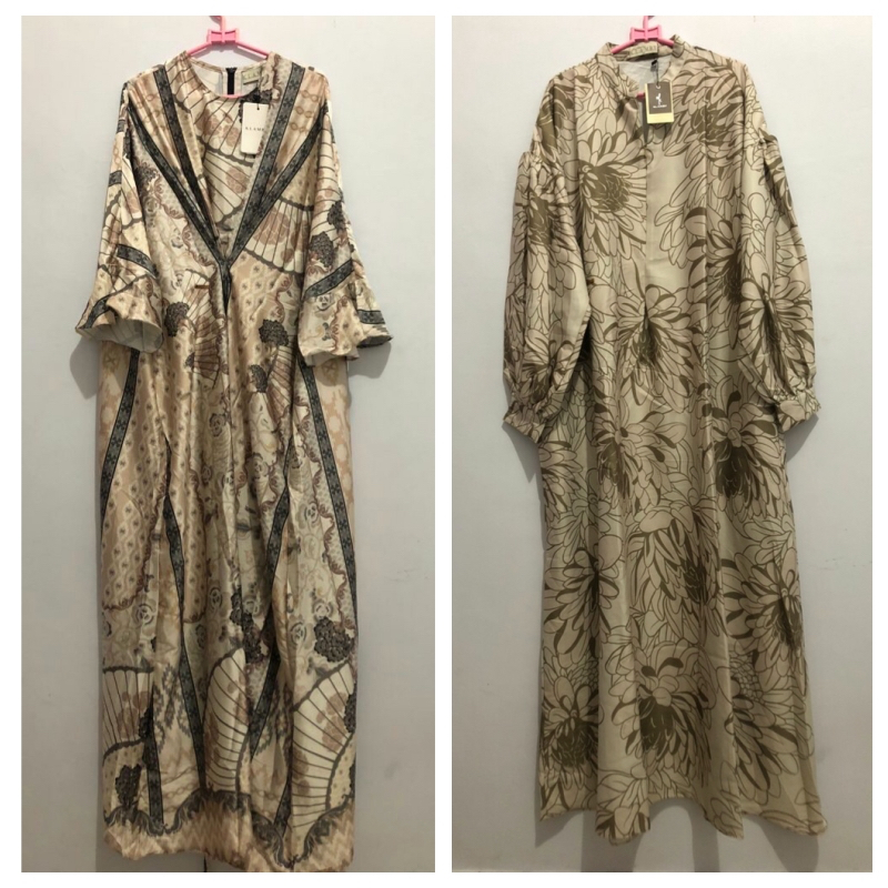 Wearing Klamby Gayatri All Size + Valerie M/L Warna Hijau PRELOVED (HANG TAG + BOX)