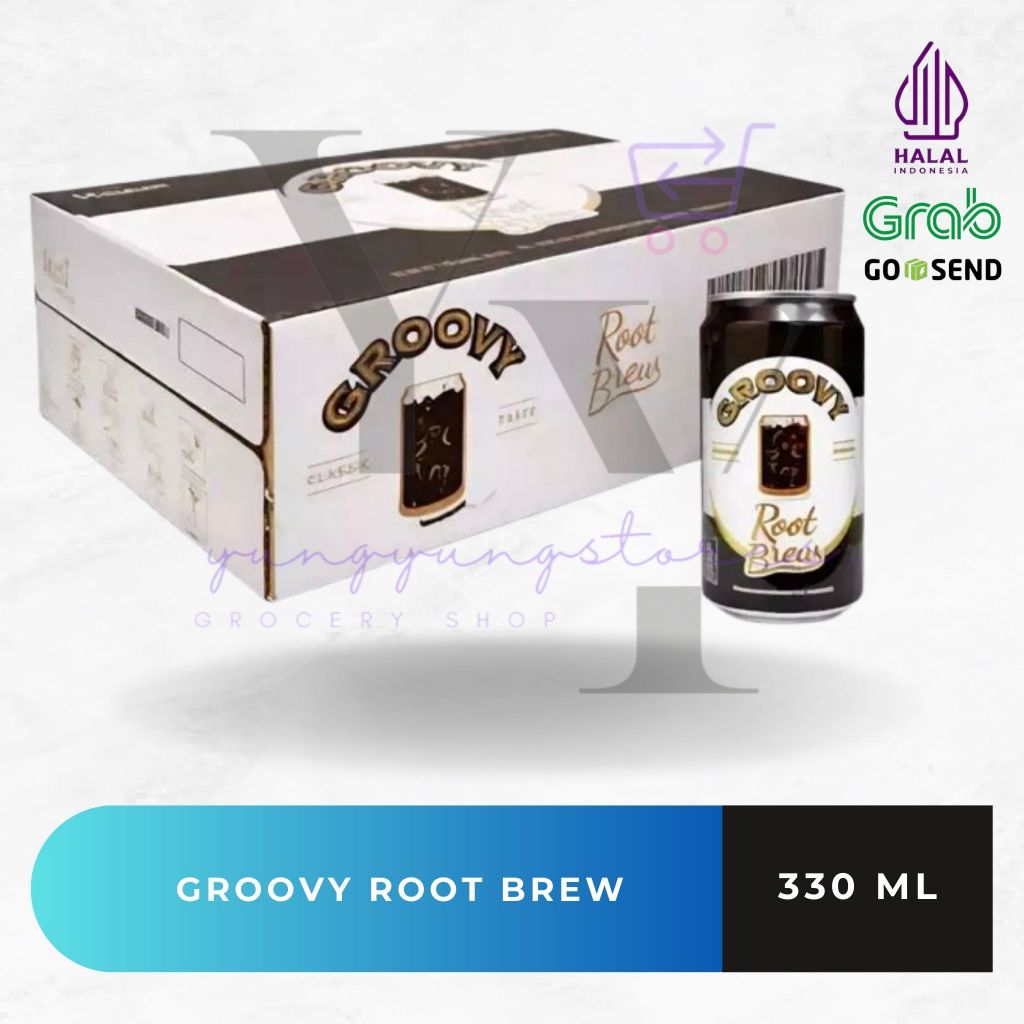 [DUS] Groovy Root Brew / Minuman Root Beer / Sarsaparilla Kaleng 330 ml