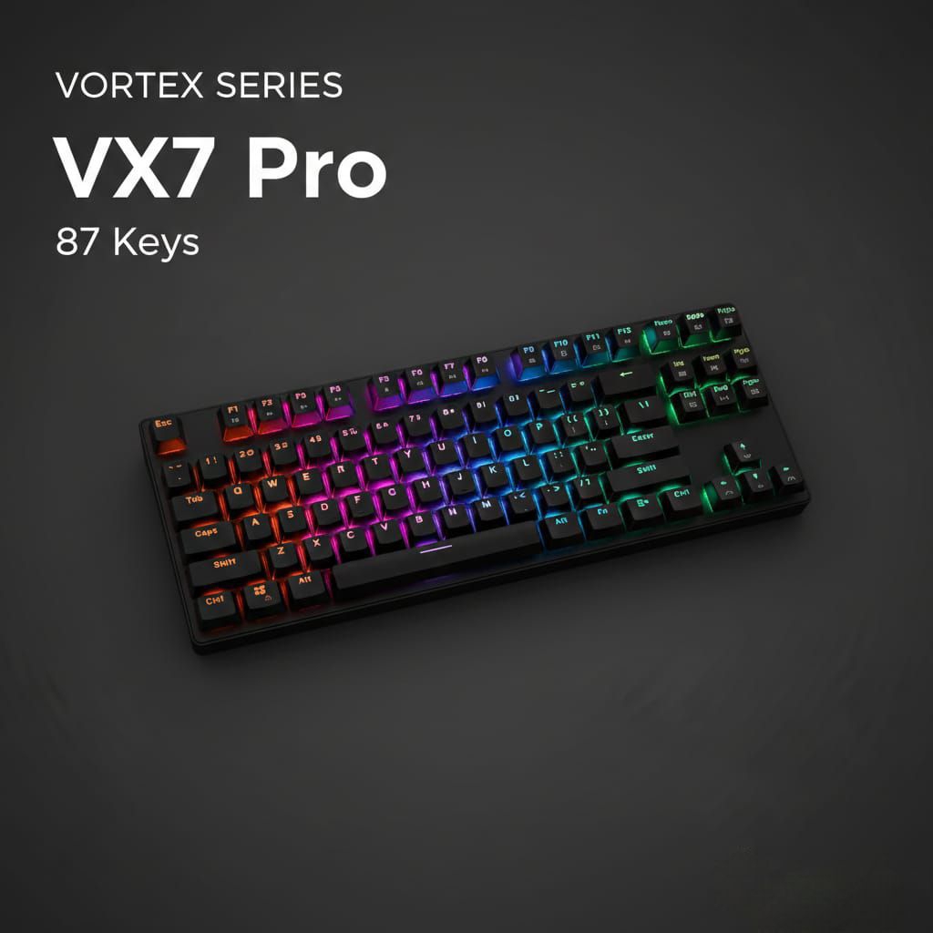 Keyboard Mechanical Gaming VortexSeries VX7 PRO TKL RGB - Second Mulus Normal