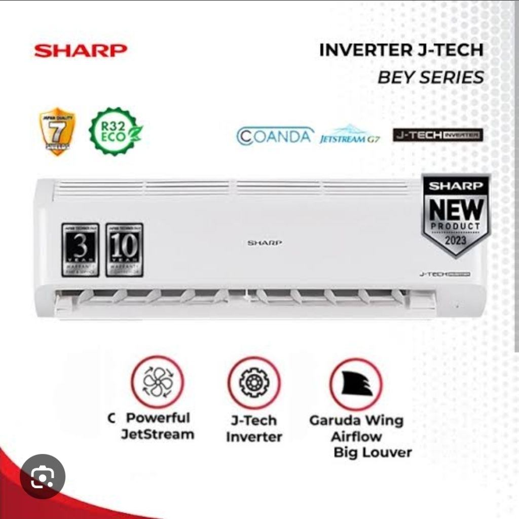 AC SHARP AHX6BEY X6BEY 0.5 1/2 PK INVERTER - UNIT ONLY - KHUSUS SOLO KOTA