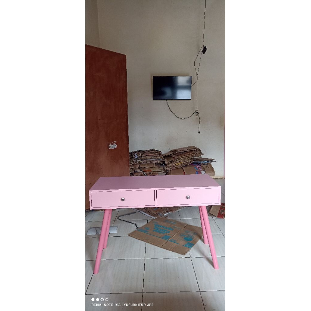 meja rias minimalis meja saja tanpa kaca