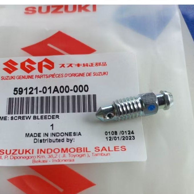 nipel baut mur pembuangan angin minyak rem kaliper cakram depan belakang suzuki satria 2 tak axelo s