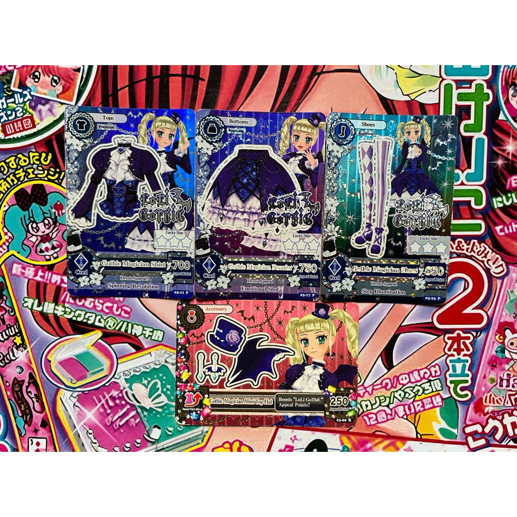 Kartu Aikatsu Official Yurika Todo Gothic Magician Coord Loli Gothic Premium Card Fullset Cool Tops 