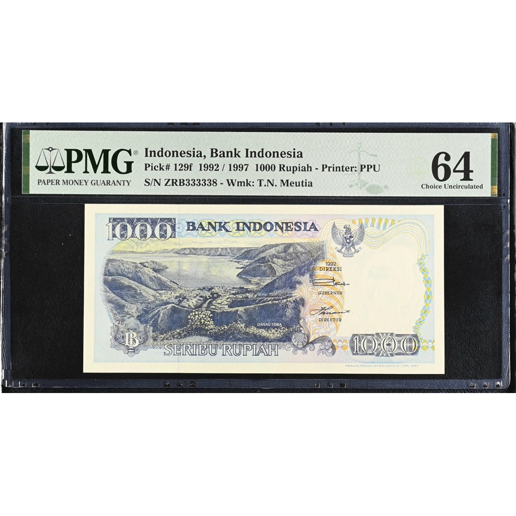 Koleksi Uang Kuno 1000 Lompat Batu Almost Solid Indonesia, Bank Indonesia, 1000 Rupiah 1992 / 1997 -