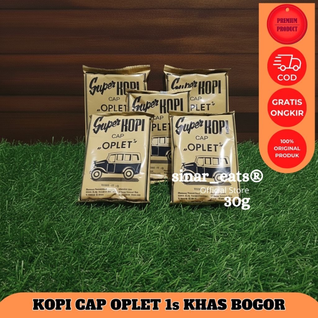 Kopi Oplet Kopi Hitam Cap Oplet Besar 30gr (Khas Bogor)