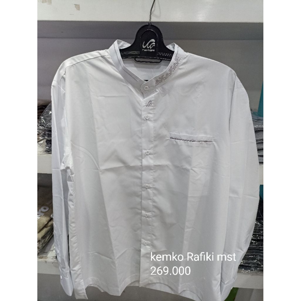 kemeja koko Putih Rabbani|Kemko Rafiki Lengan panjang|Rabbani Asli