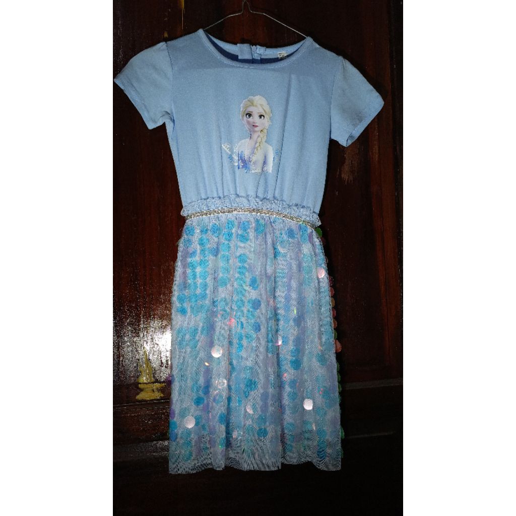 Preloved dress anak princess frozen