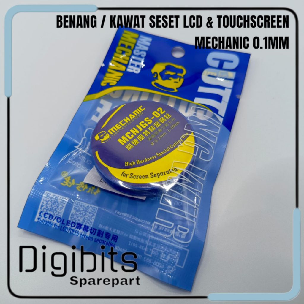 Benang Kawat Seset Mechanic 0.1mm Alat Pemisah LCD Touchscreen Hp