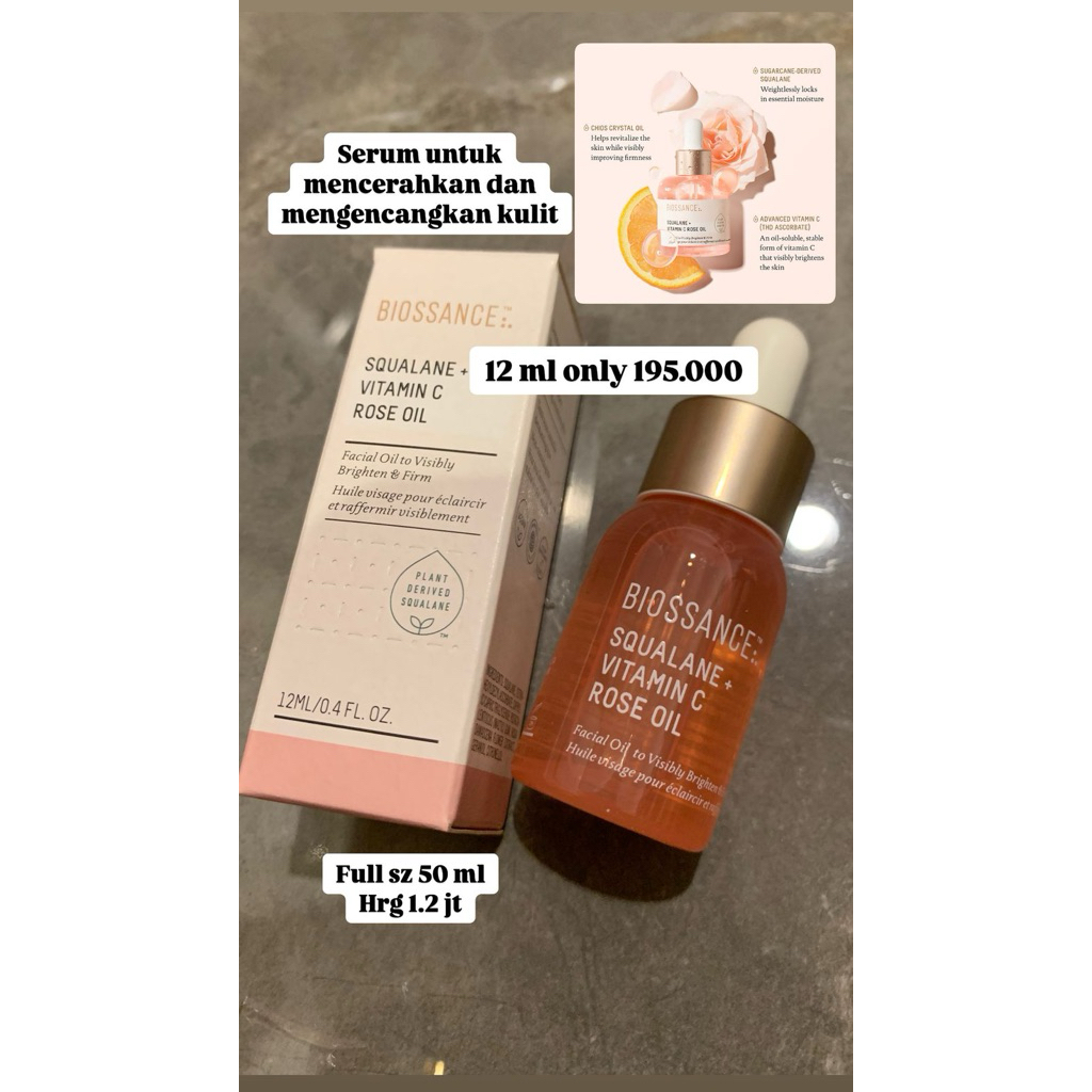 BIOSSANCE SQUALANE VITAMIN C ROSE OIL