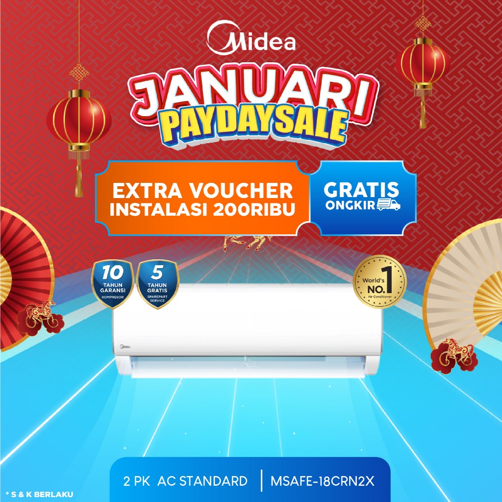 Midea AC MSAF-18CRN2 Split 2 PK R32 Series