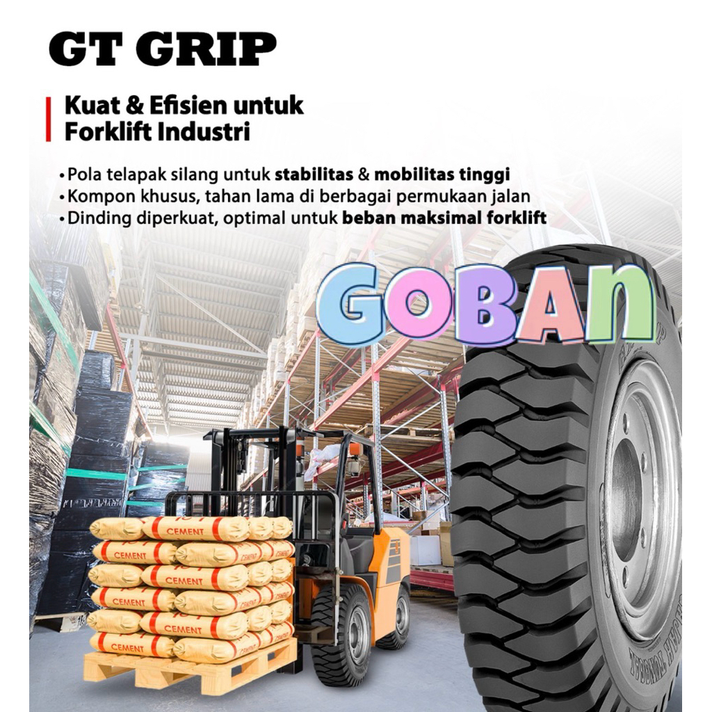 Ban forklift 825 15 GT Grip Gajah Tunggal 825 R15 GT Forklift Industri 8.25-15 14PLY Ban Luar Only