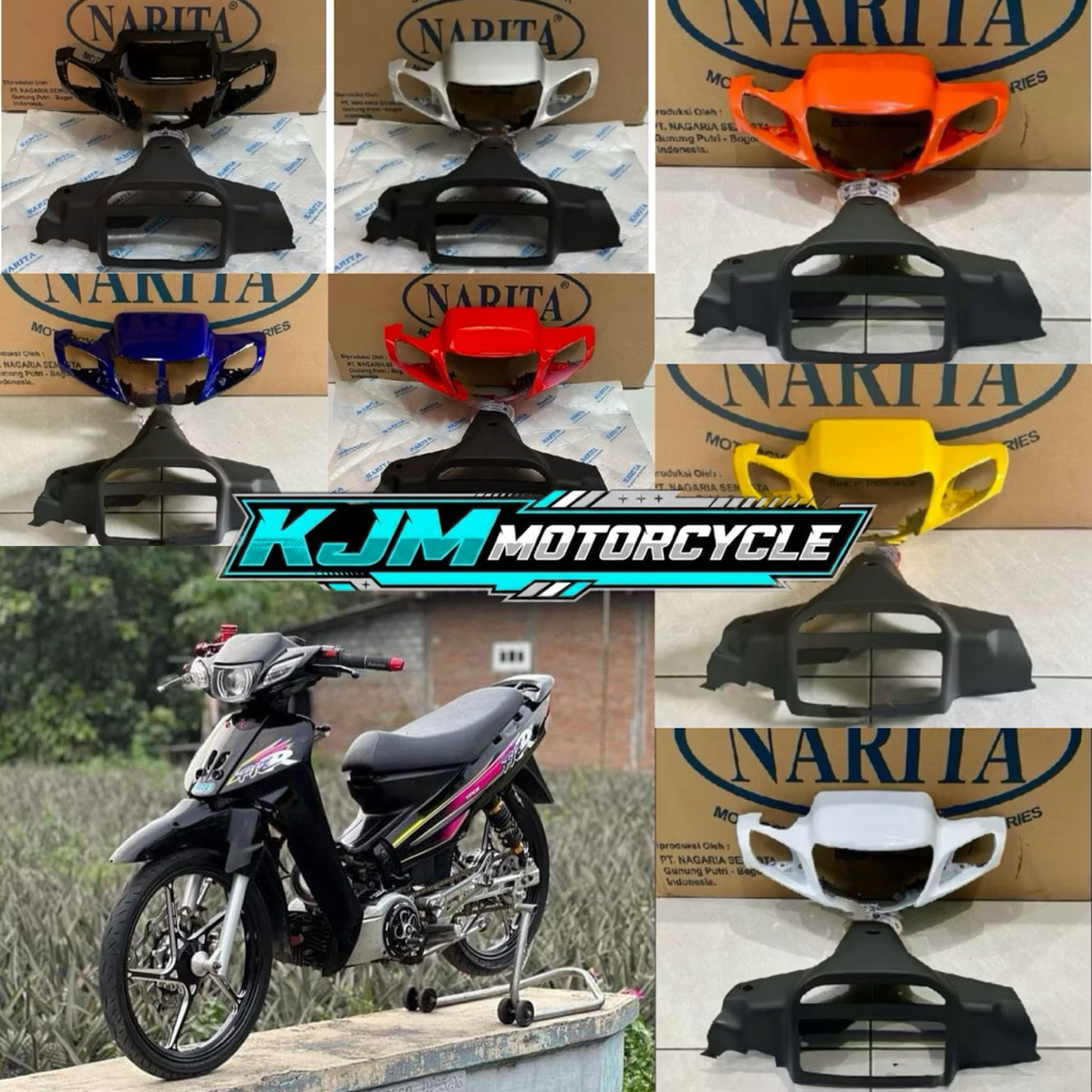 Cover batok totok kepala depan belakang yamaha fiz r fizr f1zr kopling warna hitam oren merah biru s