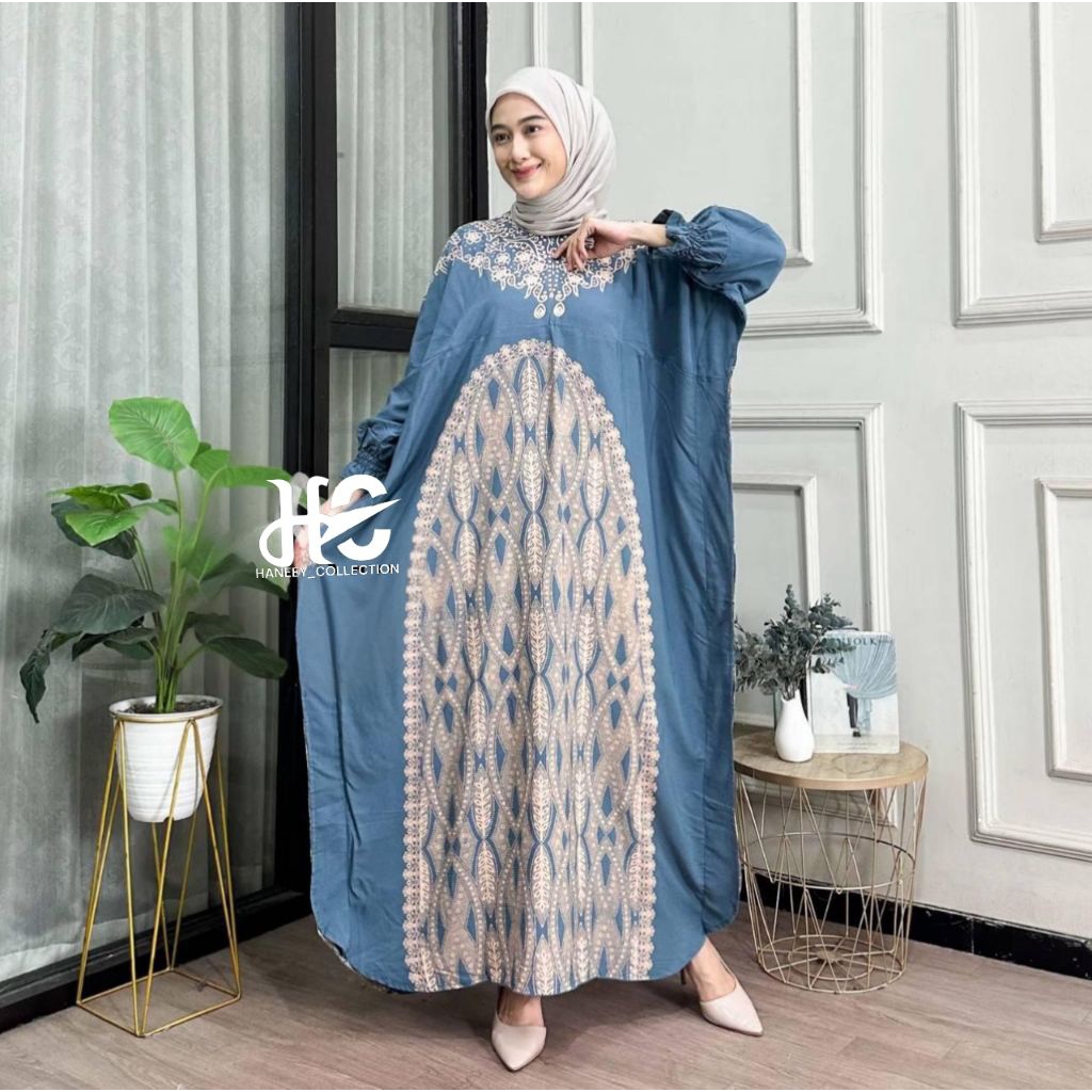 Haneey_Collection Kaftan Motif AYANA Rayon Tebal Jumbo LD 180cm