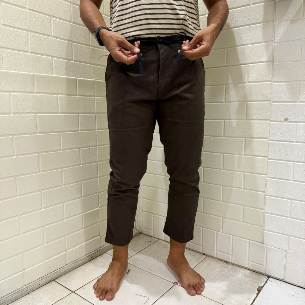 Celana Sirwal Angkle Pants Formal Hablo Warna Dark Brown Slimfit
