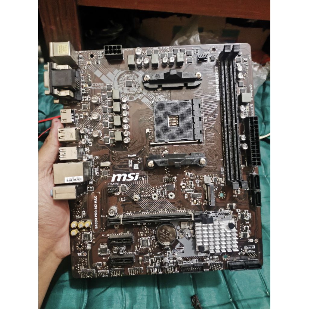Motherboard MSI B450M Pro M2 Max (Second) Motherboard Only Kondisi Normal