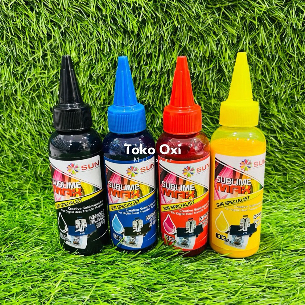 Tinta Epson 664-673 Sablon Sublim Photo Korea Terbaik - SUN Sublime Max Ink 100 ml ( transfer ke mes