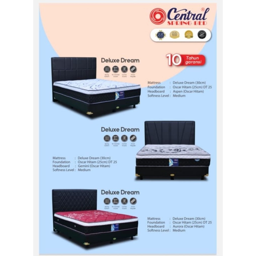 Kasur Central Springbed Deluxe dream/ SET spring bed 120/160/180 x 200 SALE