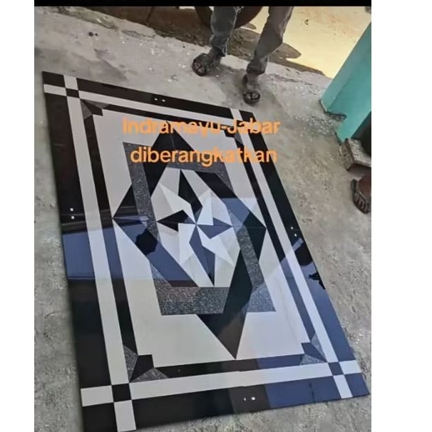 pola Lantai Granit motif 3d double lis120x160