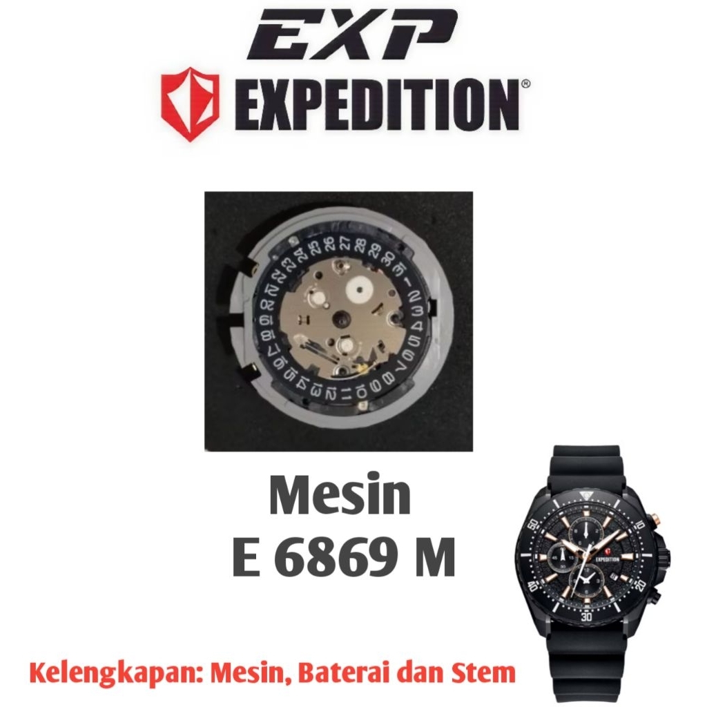 Mesin Original untuk Jam Tangan Expedition Type E 6868 M, E 6869 M, E 6316 M, E 6633 M, E 6622 M, E 