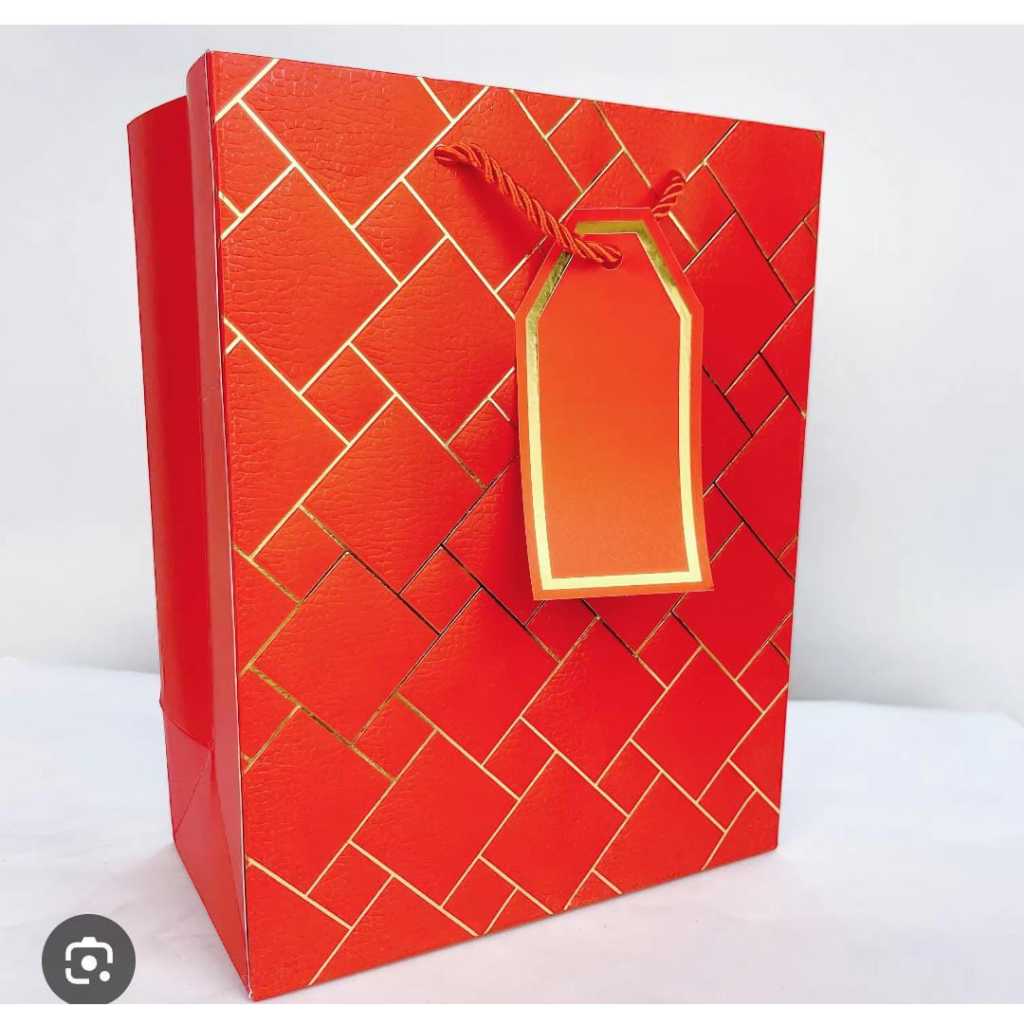 PAPER BAG MOTIF/WARNA MERAH/PAPER BAG