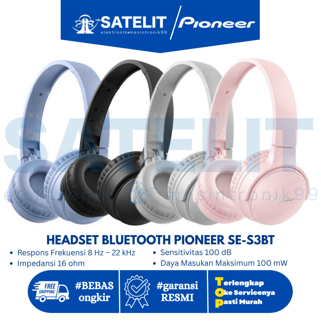 HEADSET BLUETOOTH PIONEER SE-S3BT