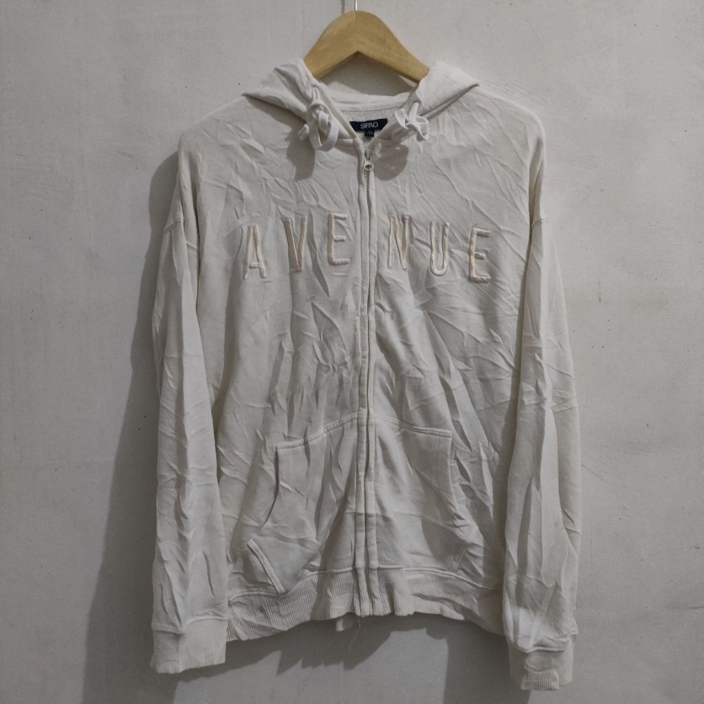 Spao Script Bordir Zipper Hoodie L