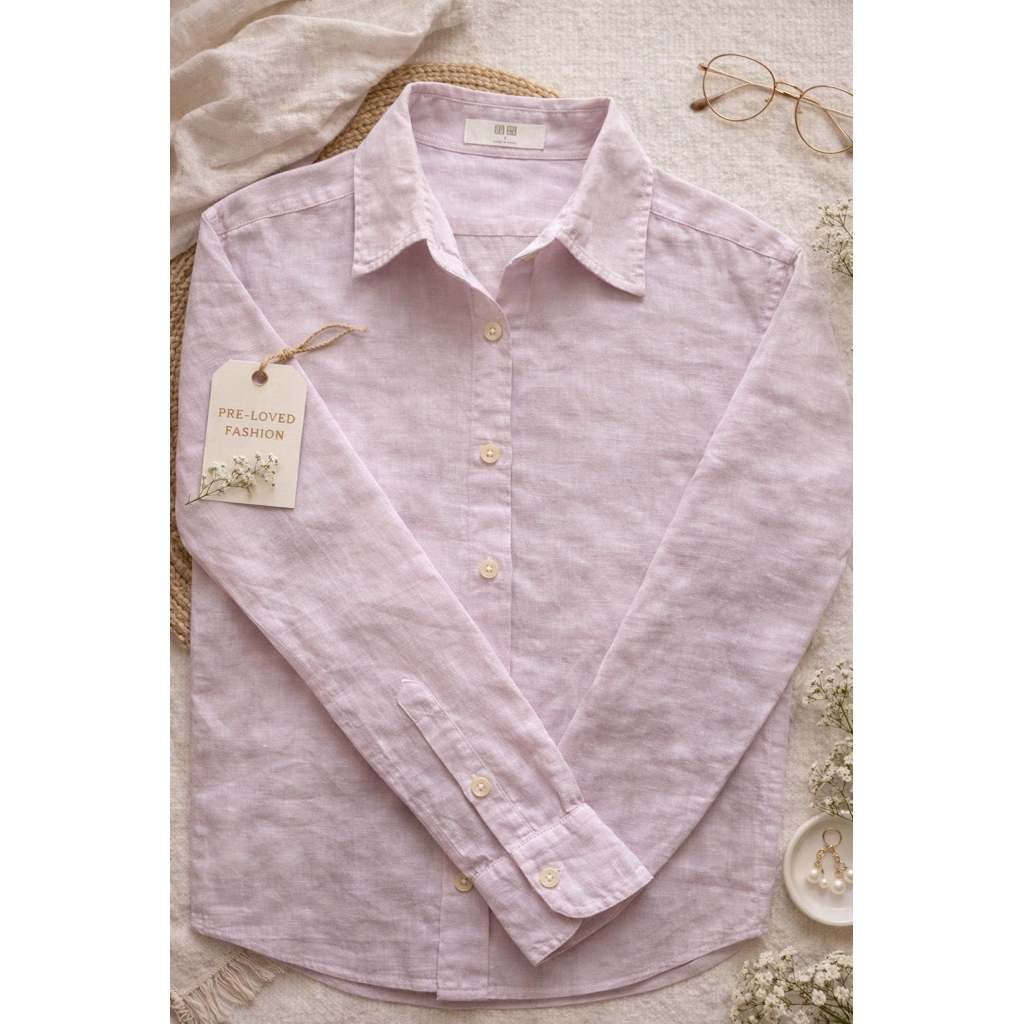 kemeja linen pria Uniqlo