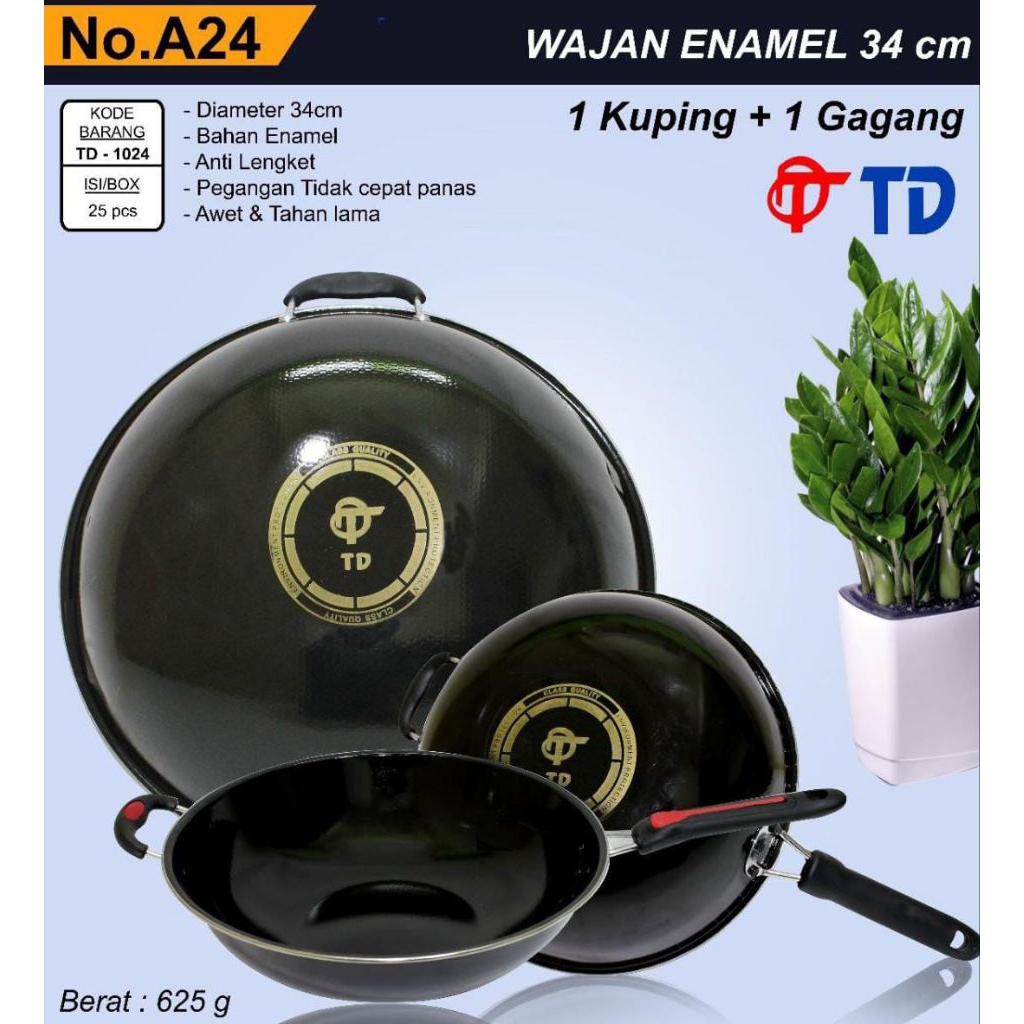 Wajan Enamel Gagang TD UK 34